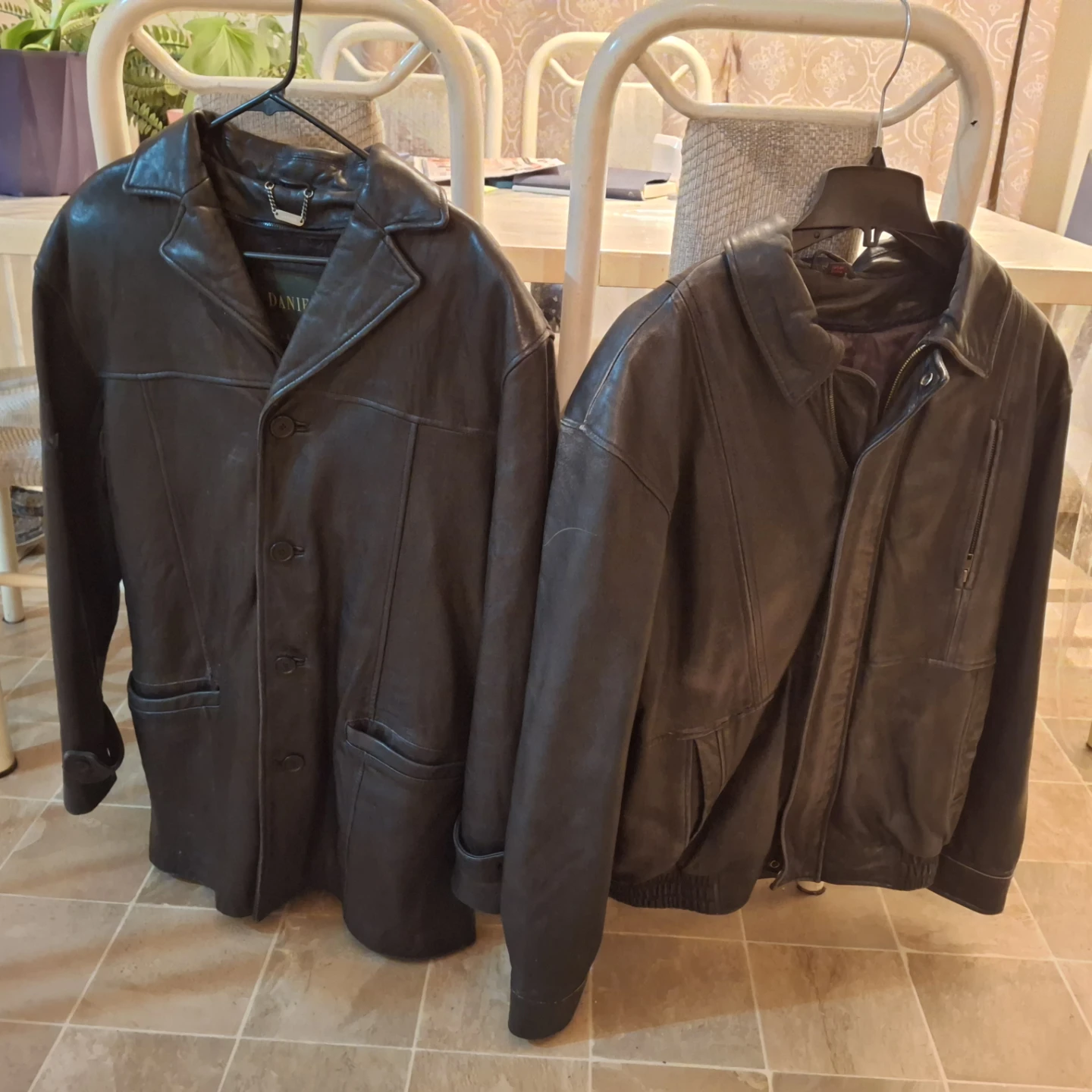 2  mens DANIERE CANADA Leather Jackets* some wear * $49 each*