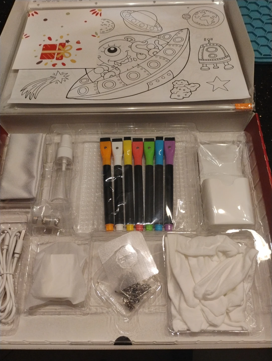 LED Drawing Board with Markers and Accessories - photo 3