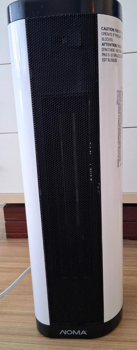 NOMA Oscillating Tower/Baseboard Heater, 1500W, White
