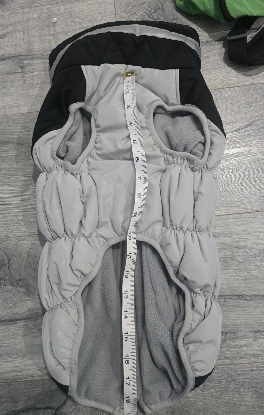Puffer Dog Winter Jacket Vest - Black/Grey - photo 3