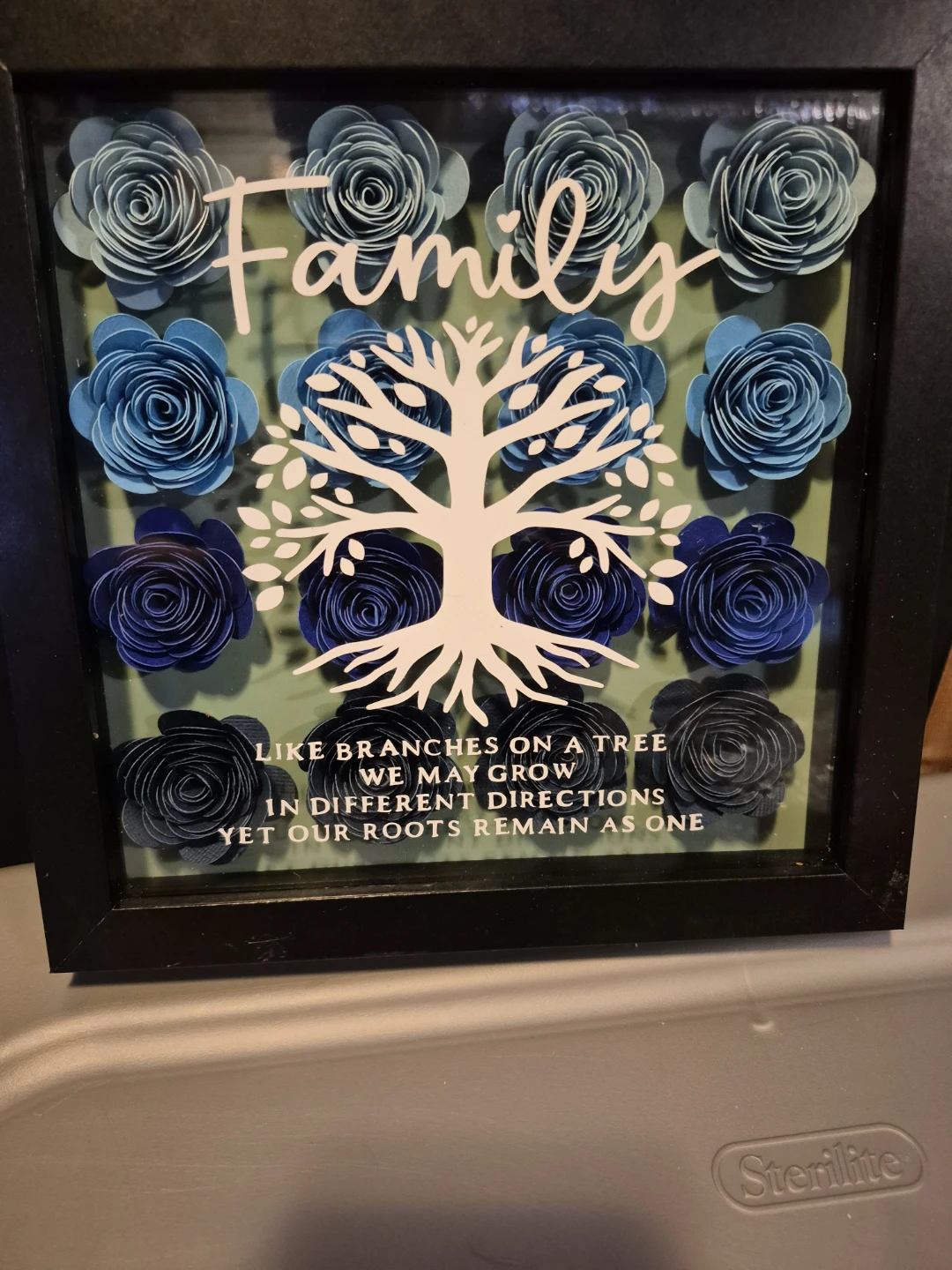 Shadow Box Wall Art with Paper Flowers - photo 3
