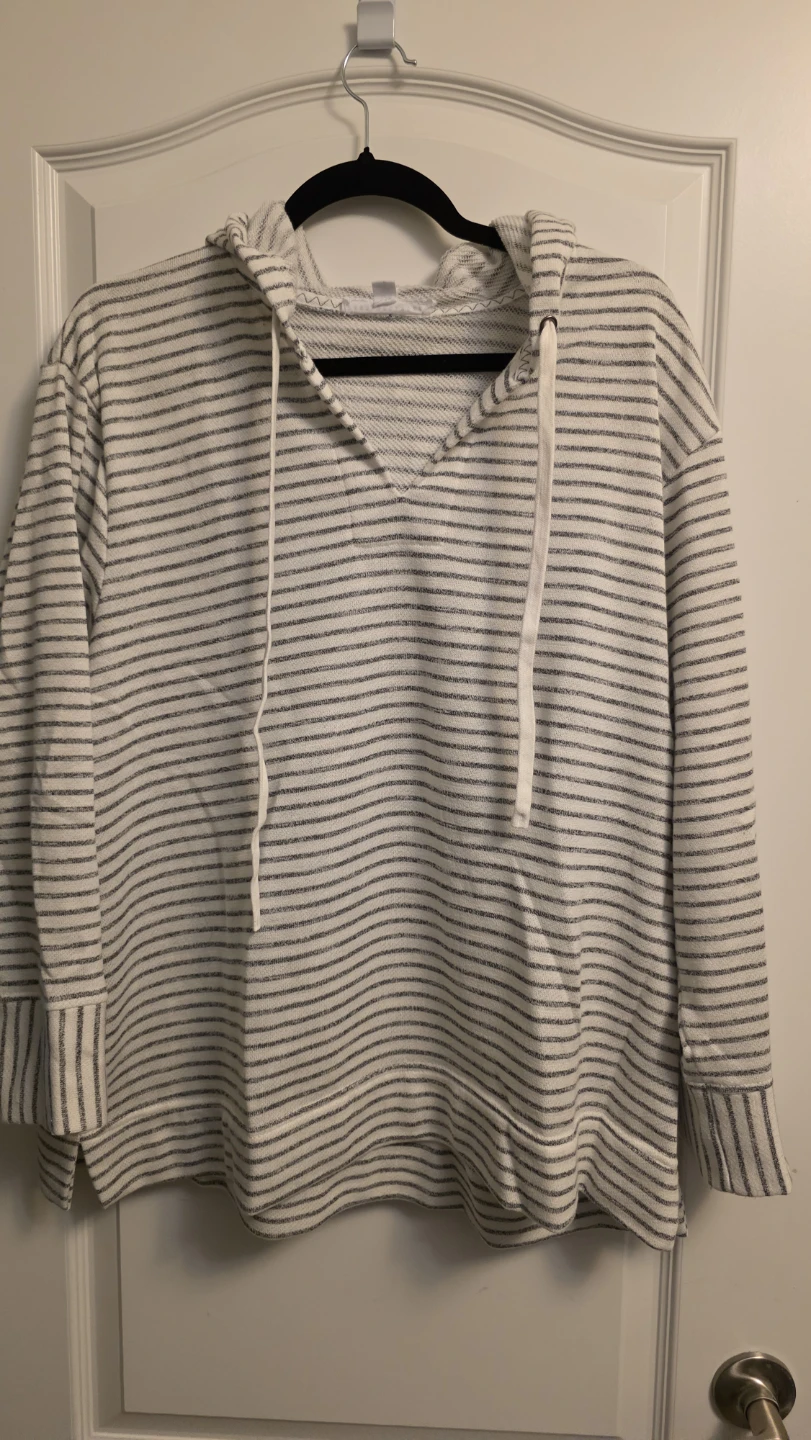 Jane + Delancey Striped Hoodie