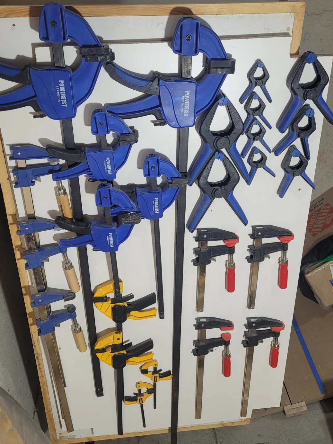 25 Various Clamps - Spring Clamps, F-Clamps, and Bar Clamps
