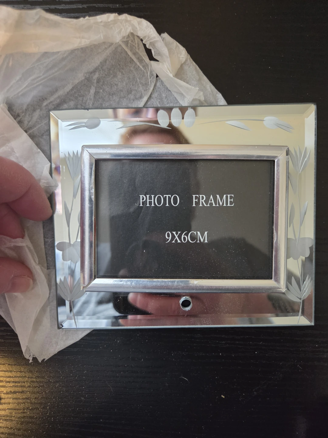 2 Glass Photo Frames - 9x6cm
