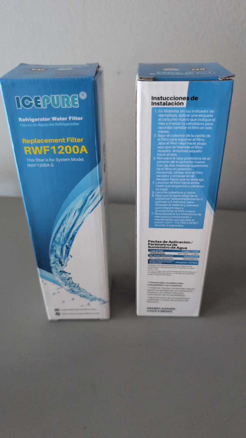 Set of Two ICEPURE Refrigerator Water Filter RWF1200A