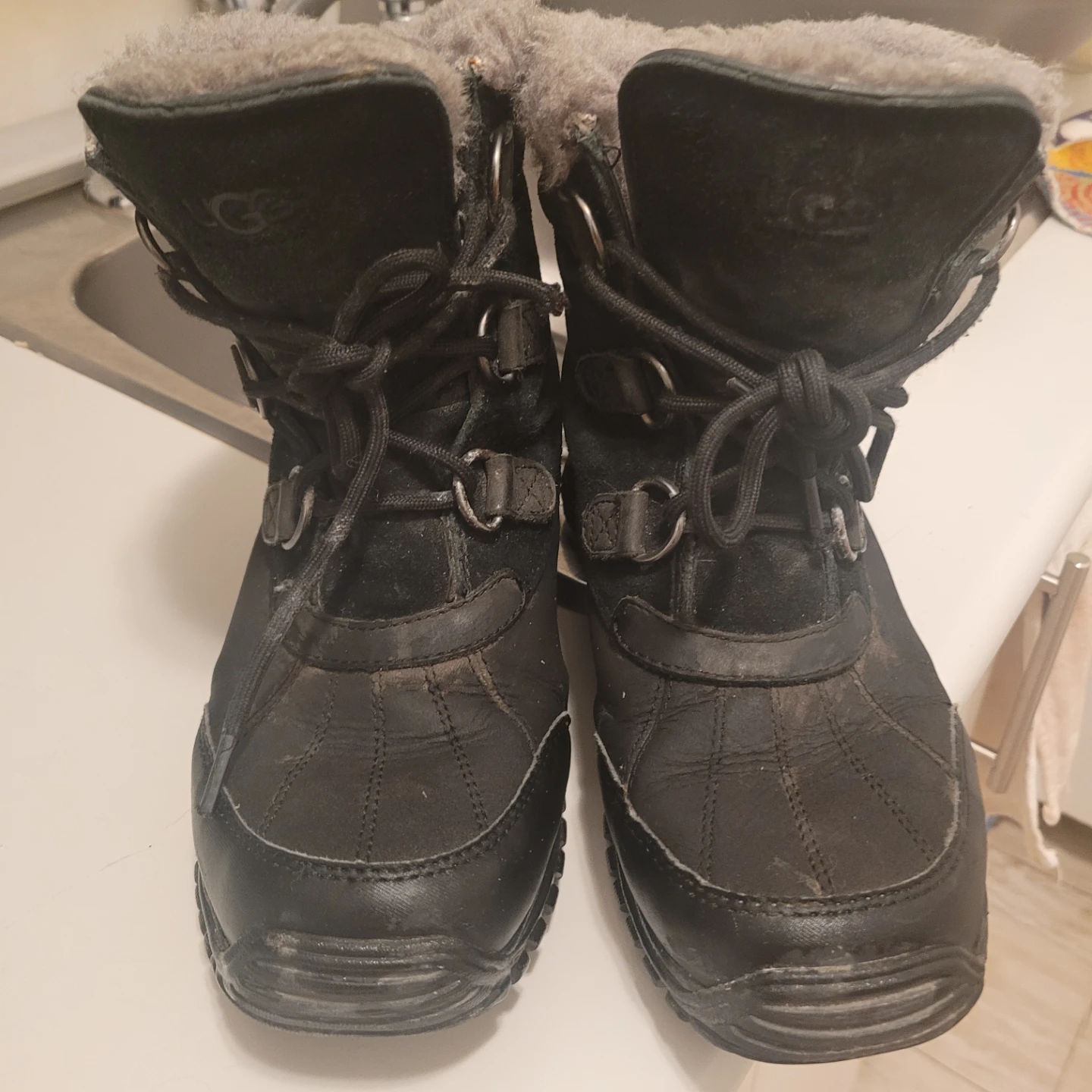 $30 UGG Black Winter Boots with Vibram Sole