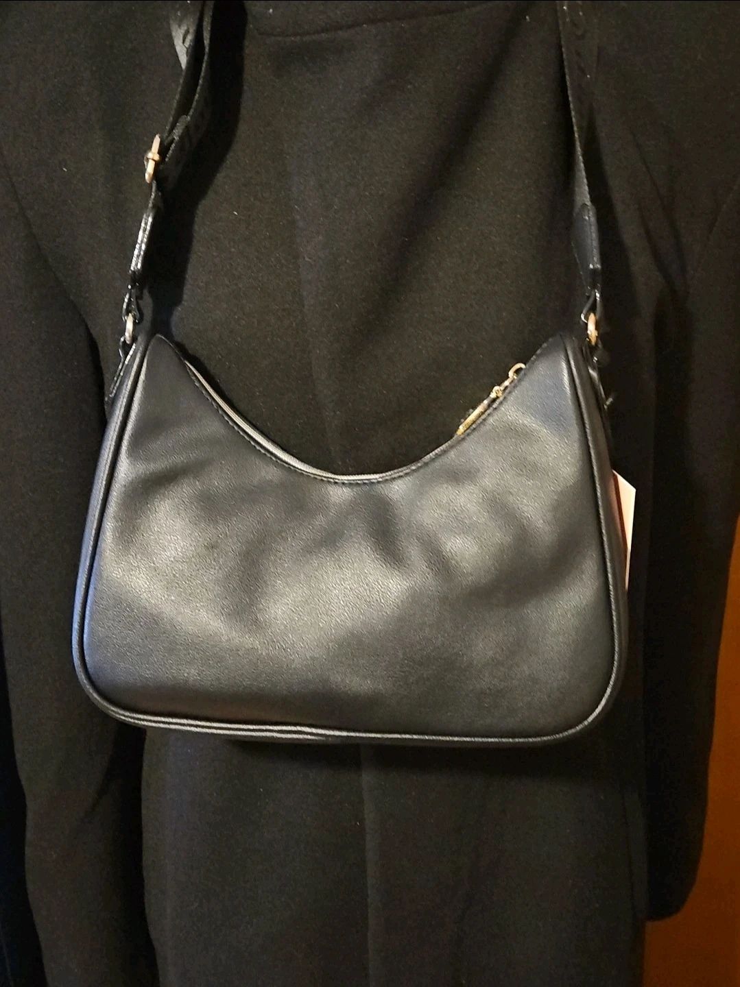 Juicy Couture Black Shoulder Bag with Rhinestone Logo - photo 5