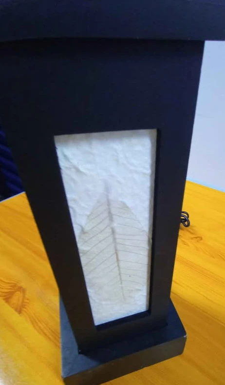 FOSSIL Table Lamp w/Real Fossil Leaf Design - photo 3