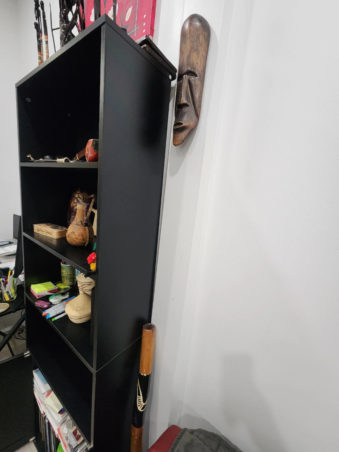 Black Multi-Shelf Bookcase with Cabinet - photo 4