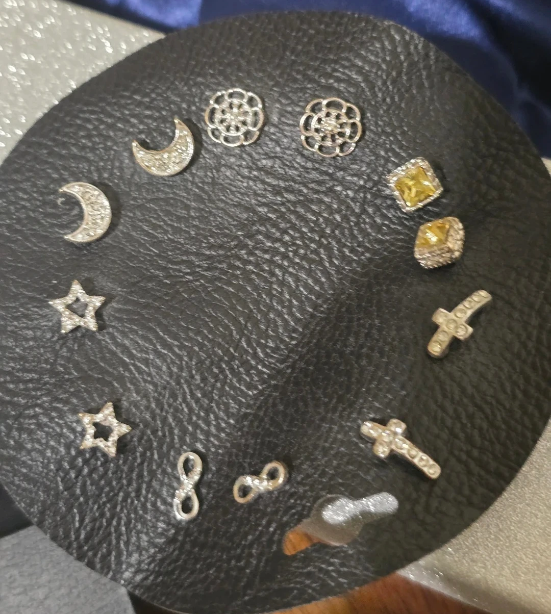 Assorted Charm Stud Earrings - Moon, Star, Cross, Infinity - photo 2