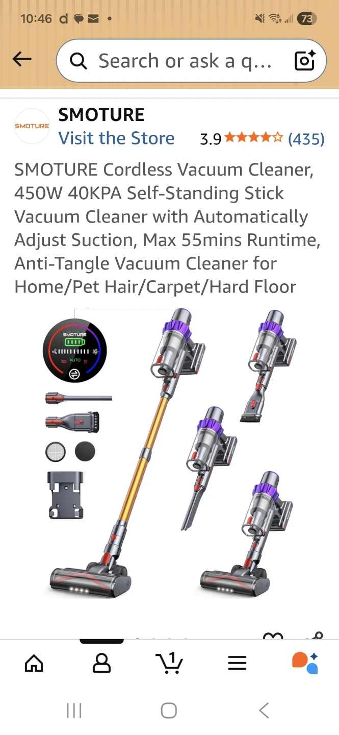BUTURE Cordless Vacuum Cleaner Battery VC10 - photo 4