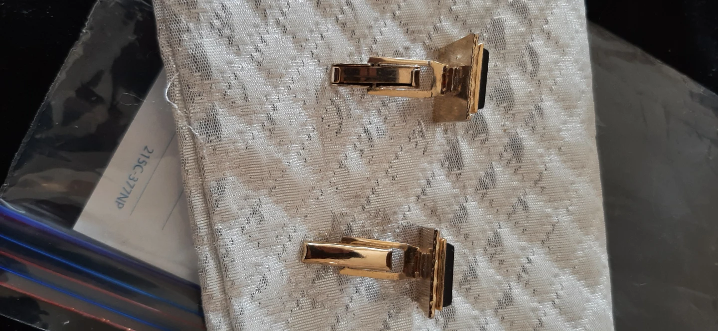 Mens vintage onyx cuff links. - photo 3