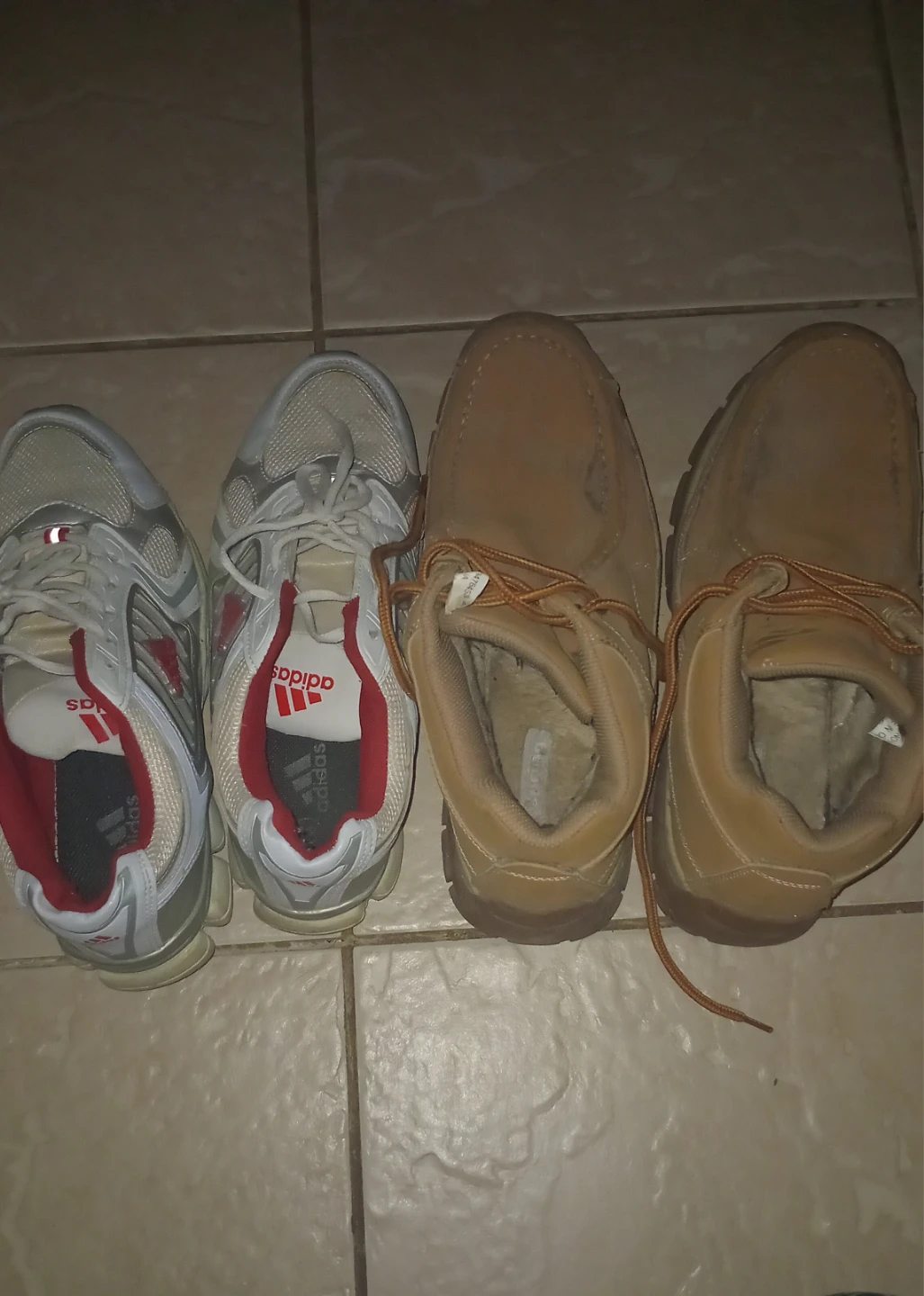 Men's Adidas Running Shoes & Spring Tan Boots "🏆"