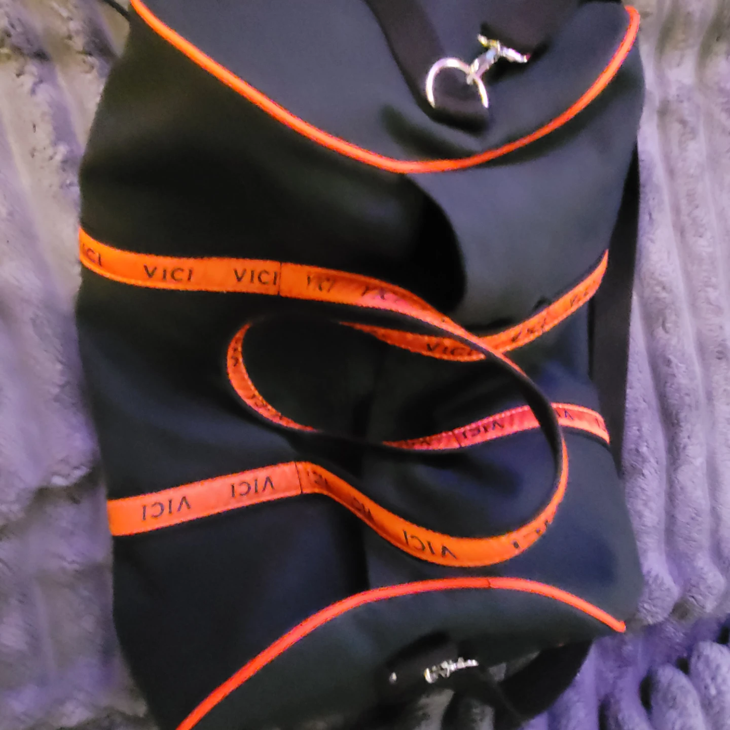Scarborough & Tweed Black Duffle Bag with Orange VICI Logo - photo 3