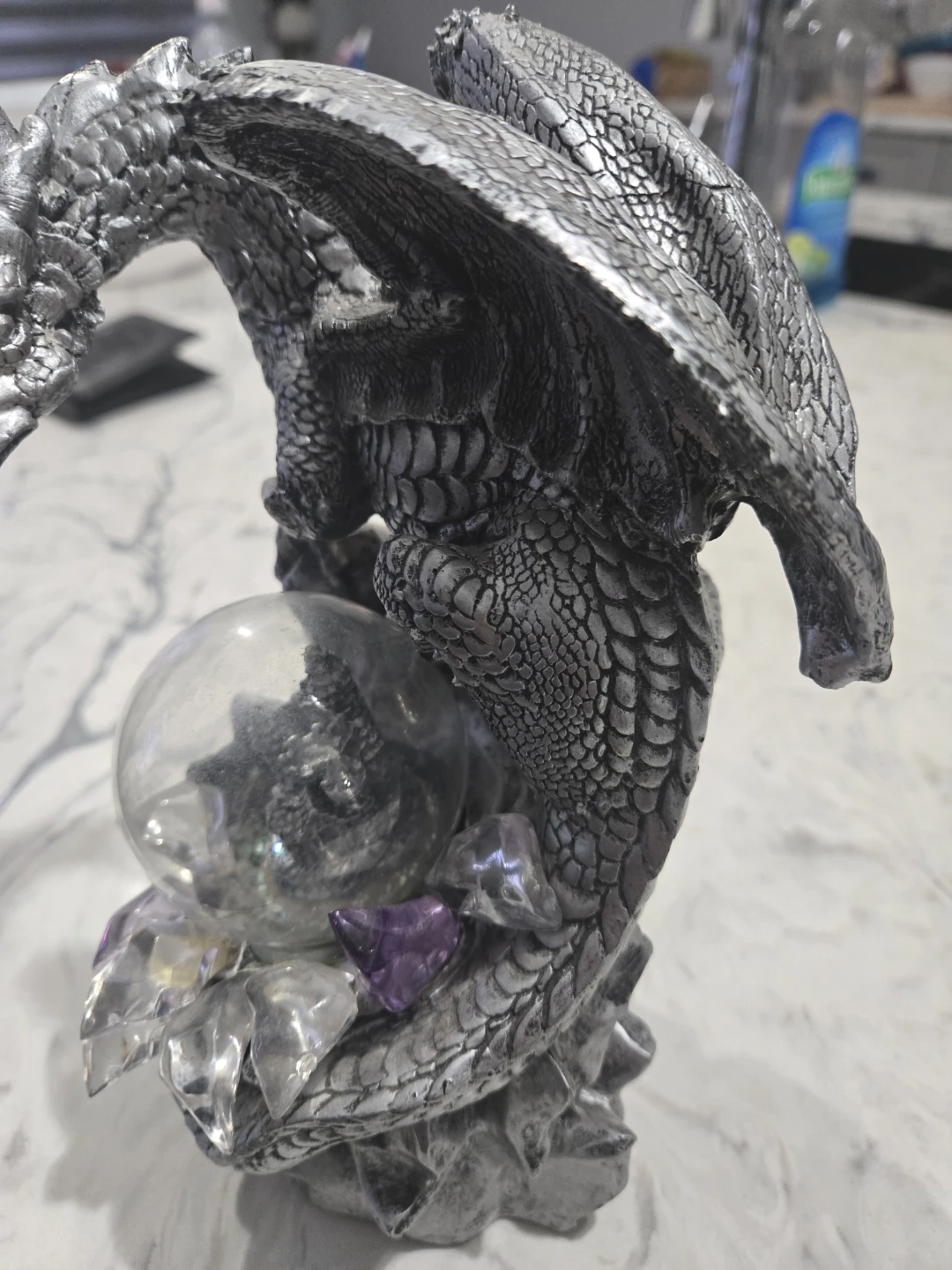 Dragon with Crystal Ball Figurine - photo 2