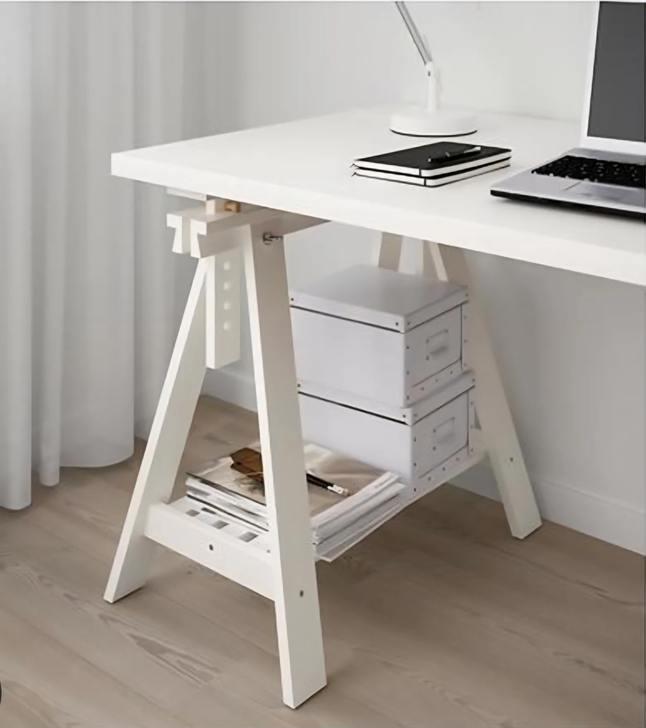 IKEA MITTBACK White Table Legs Trestles (Set of 2) - photo 3