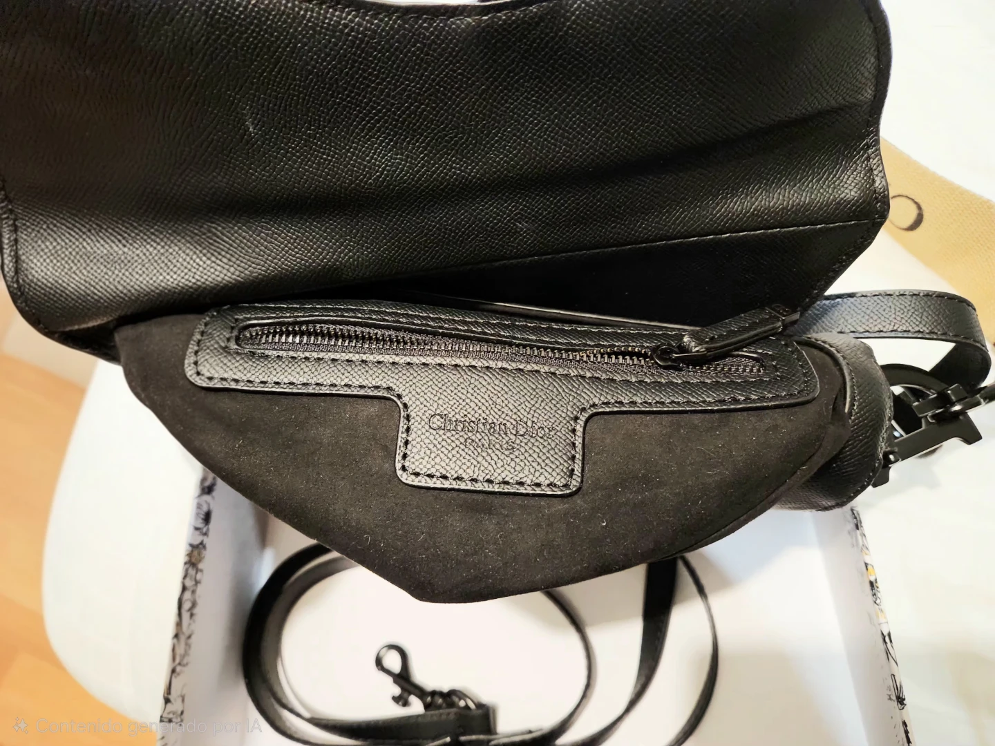 Christian Dior Black Leather Saddle Bag - photo 5