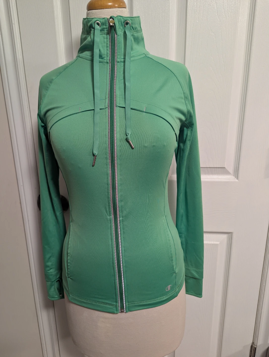 Champion Green Zip-Up Athletic Jacket XS