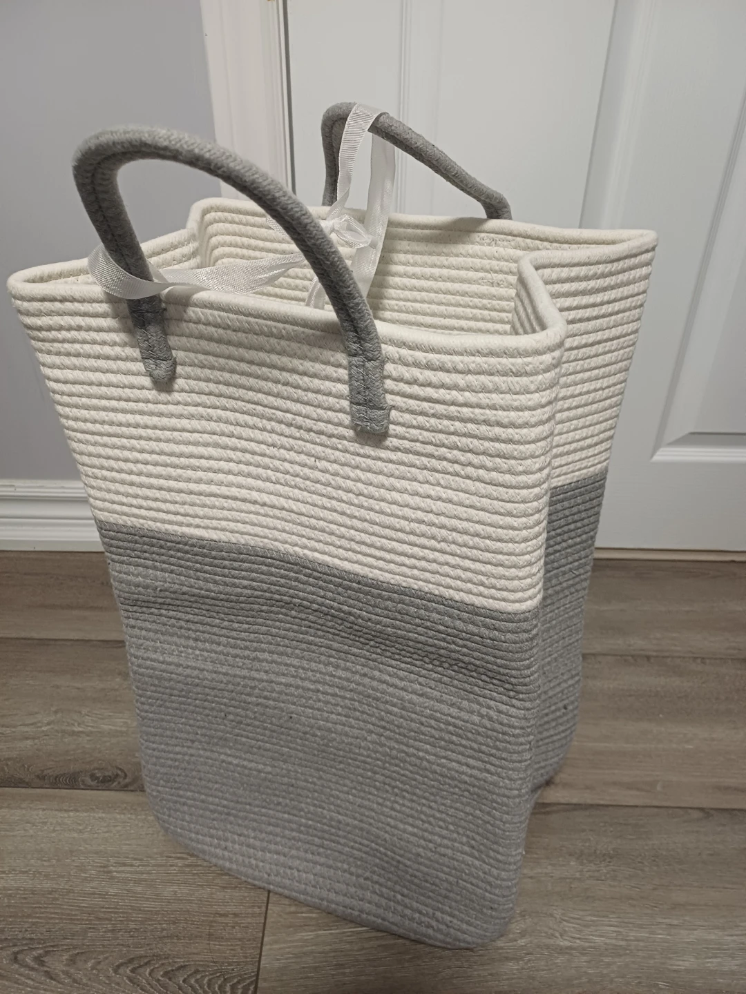 Woven Rope Laundry Basket with Handles - photo 5