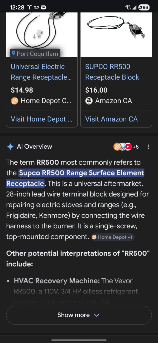Universal Electric range block RR500 - photo 2