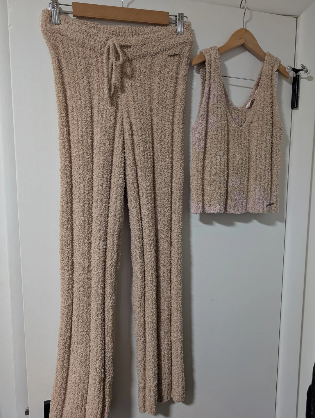 La Vie en Rose Fuzzy Lounge Set - Beige - XS/TP