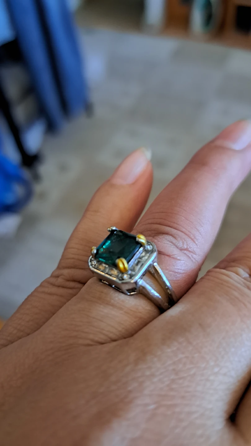 Square Emerald Cut Statement Ring - photo 2