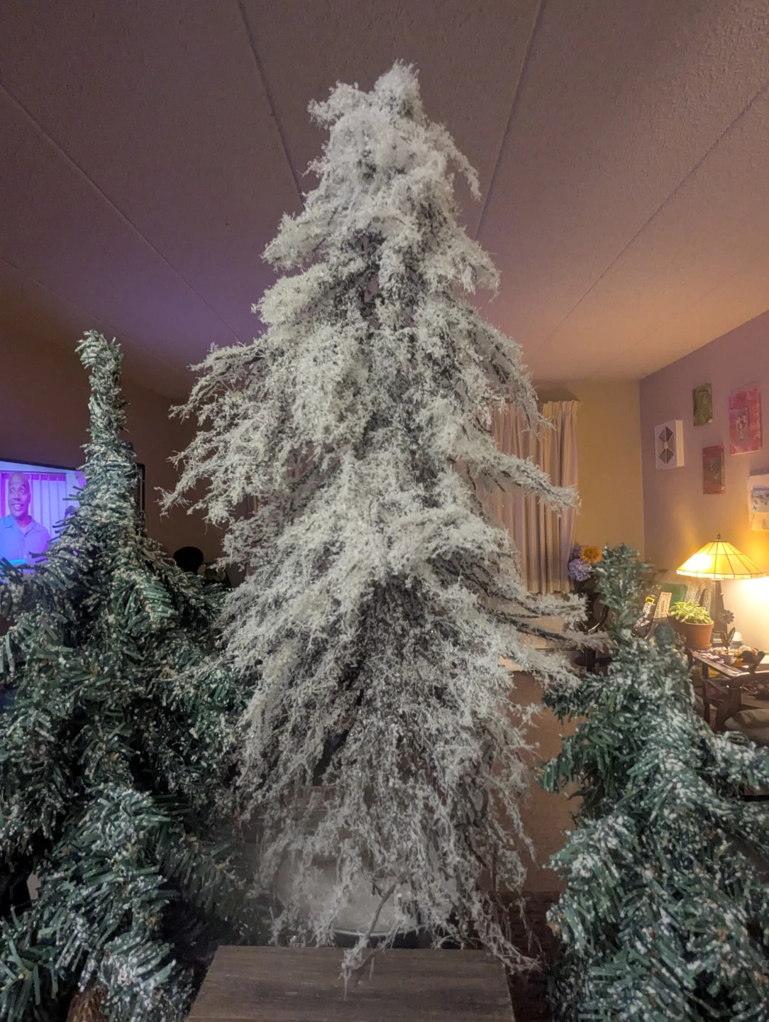 Set of 3 Winter Snow Trees 🧡 Decor 24"18"12" Let It Snow...sign - photo 3