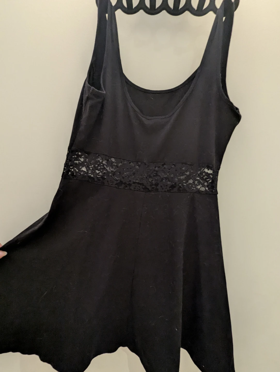 FREE Black A-Line Dress with Lace Waist Forever 21