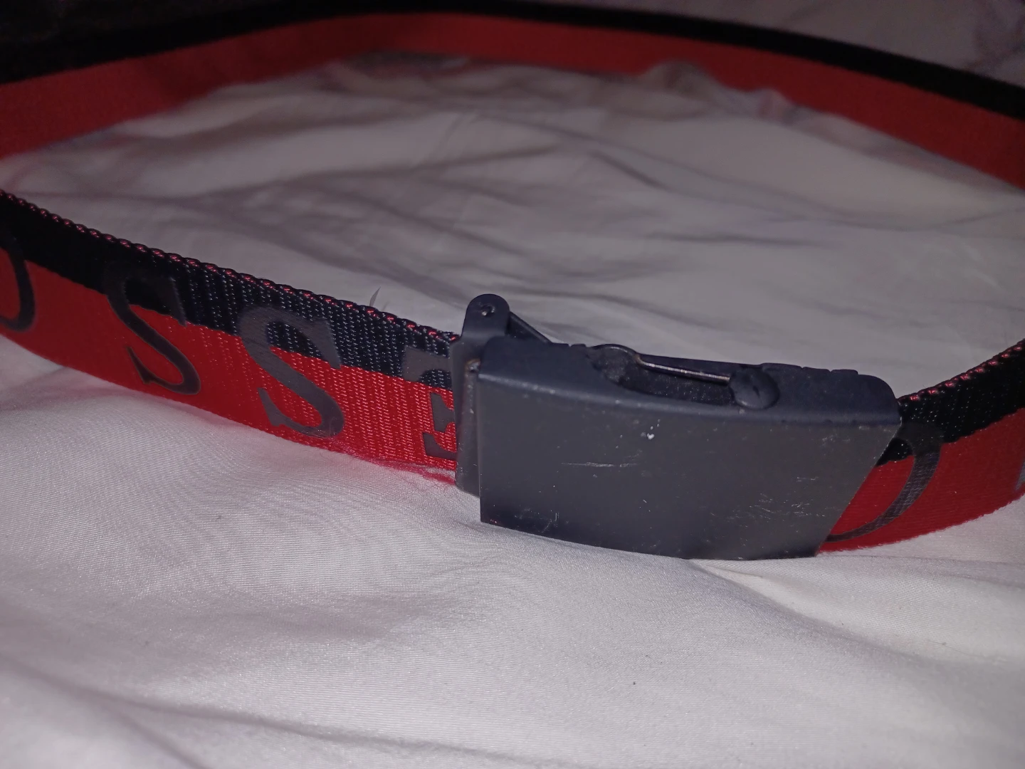 Guess Belt Red Black Logo - photo 3