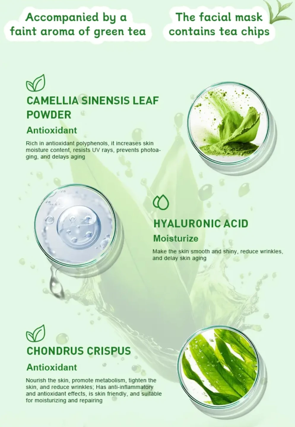 Green Tea Facial Mask (3-pack) - photo 5