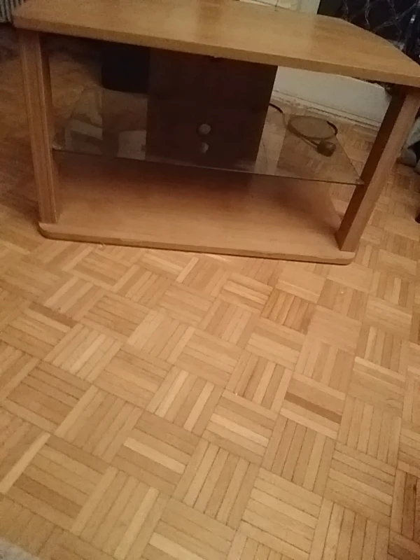 Wood and Glass TV Stand - photo 2