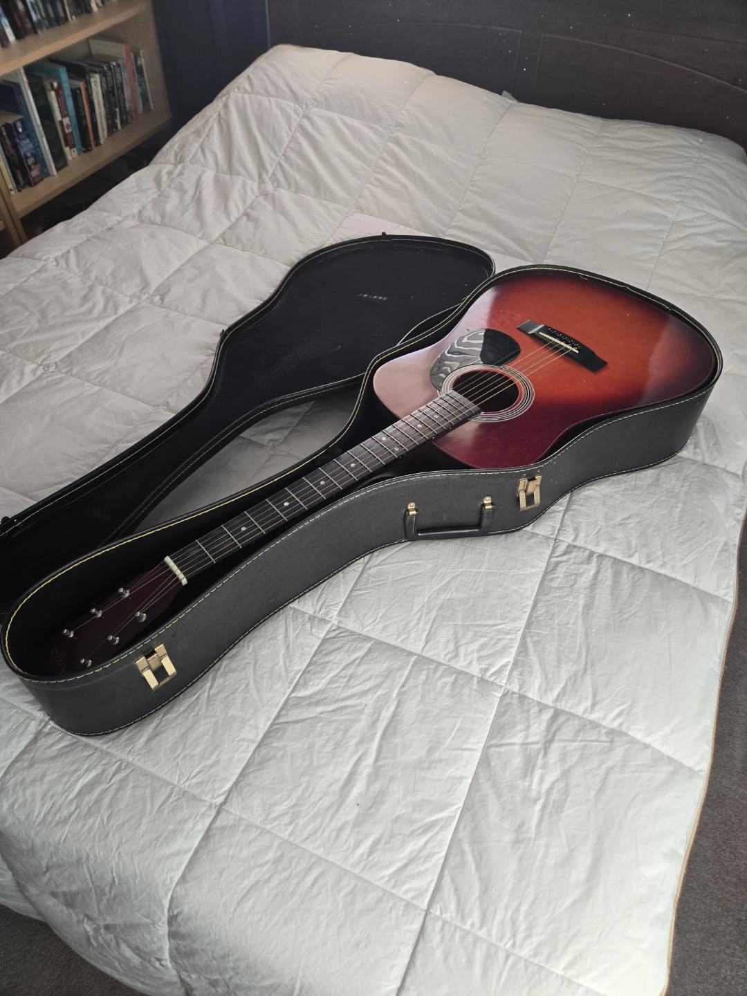 Acoustic Guitar with Hard Case (Anjo brand, model W72) - photo 2