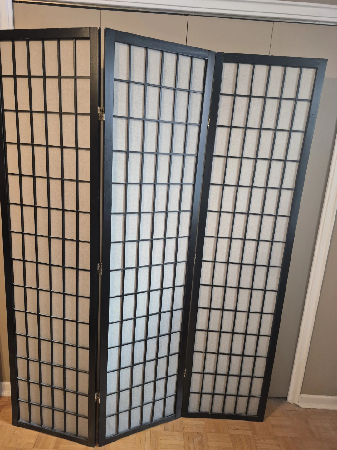 3-Panel Folding Screen Divider - photo 2