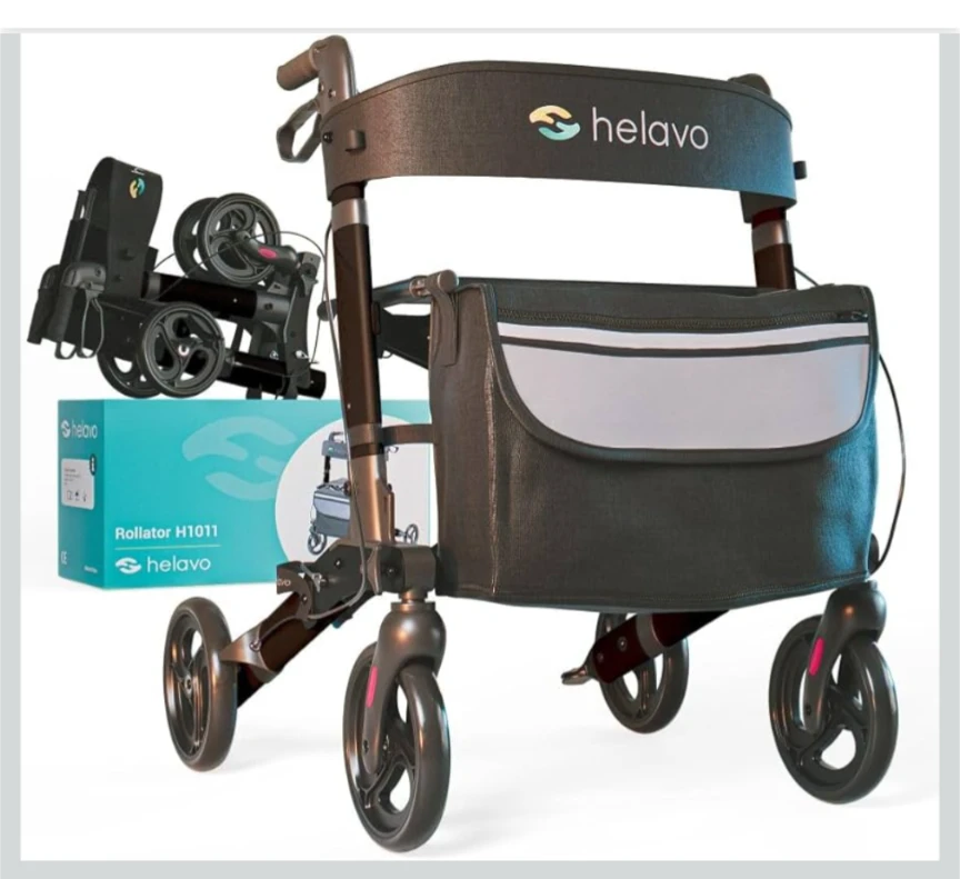 BUY ME - Black Helavo H1012 Foldable Rollator Walker