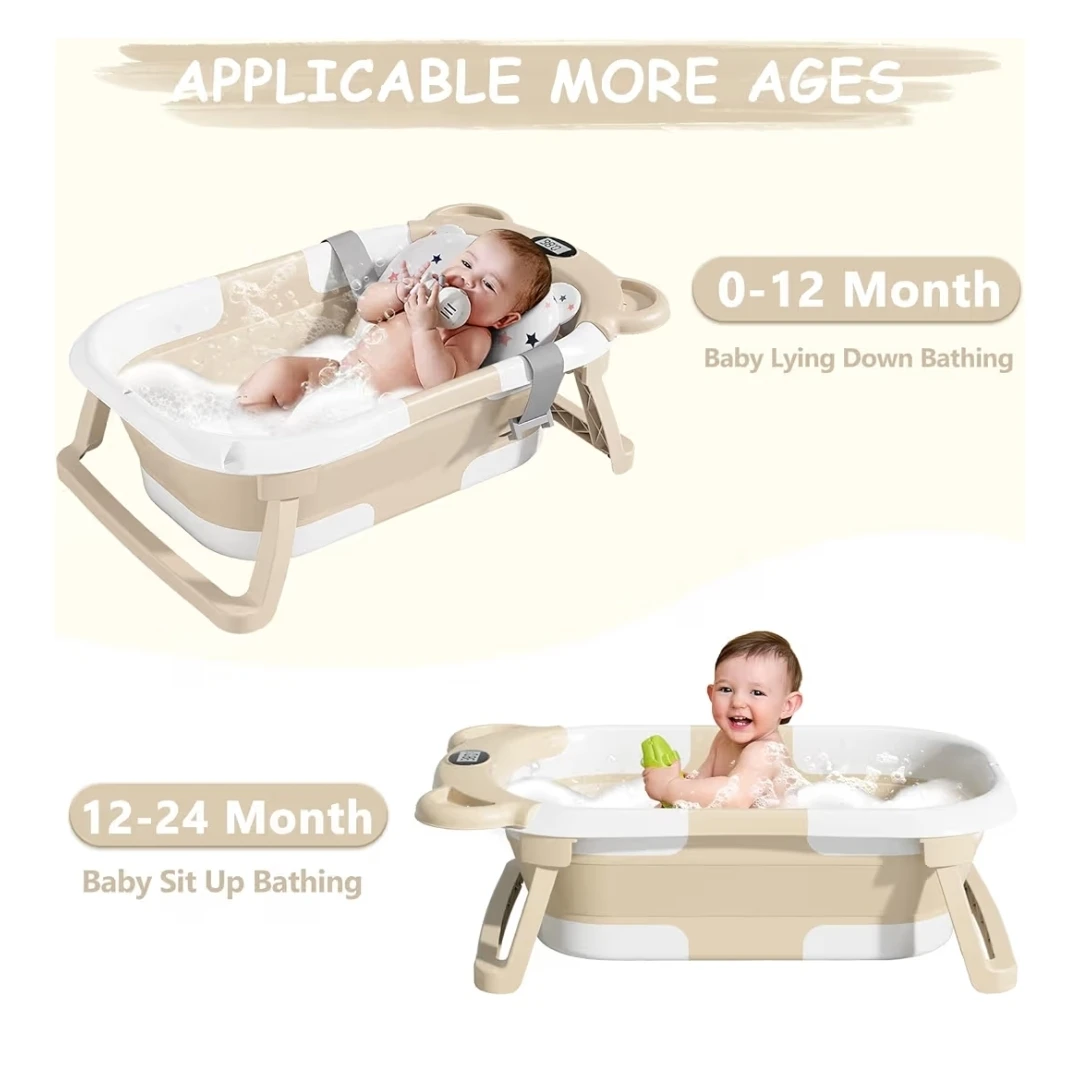 Collapsible Baby Bath Tub with Digital Thermometer - photo 3