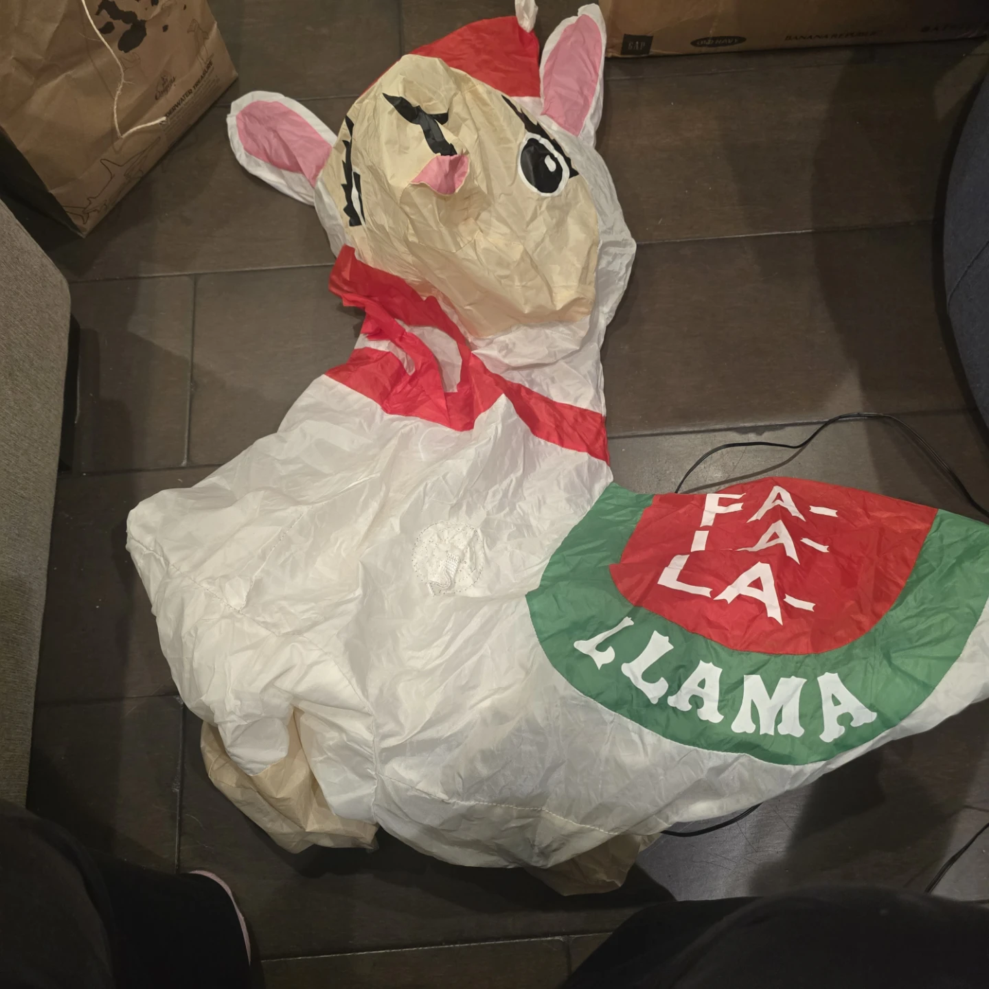 Inflatable "Fa-La-La Llama" Christmas Decoration