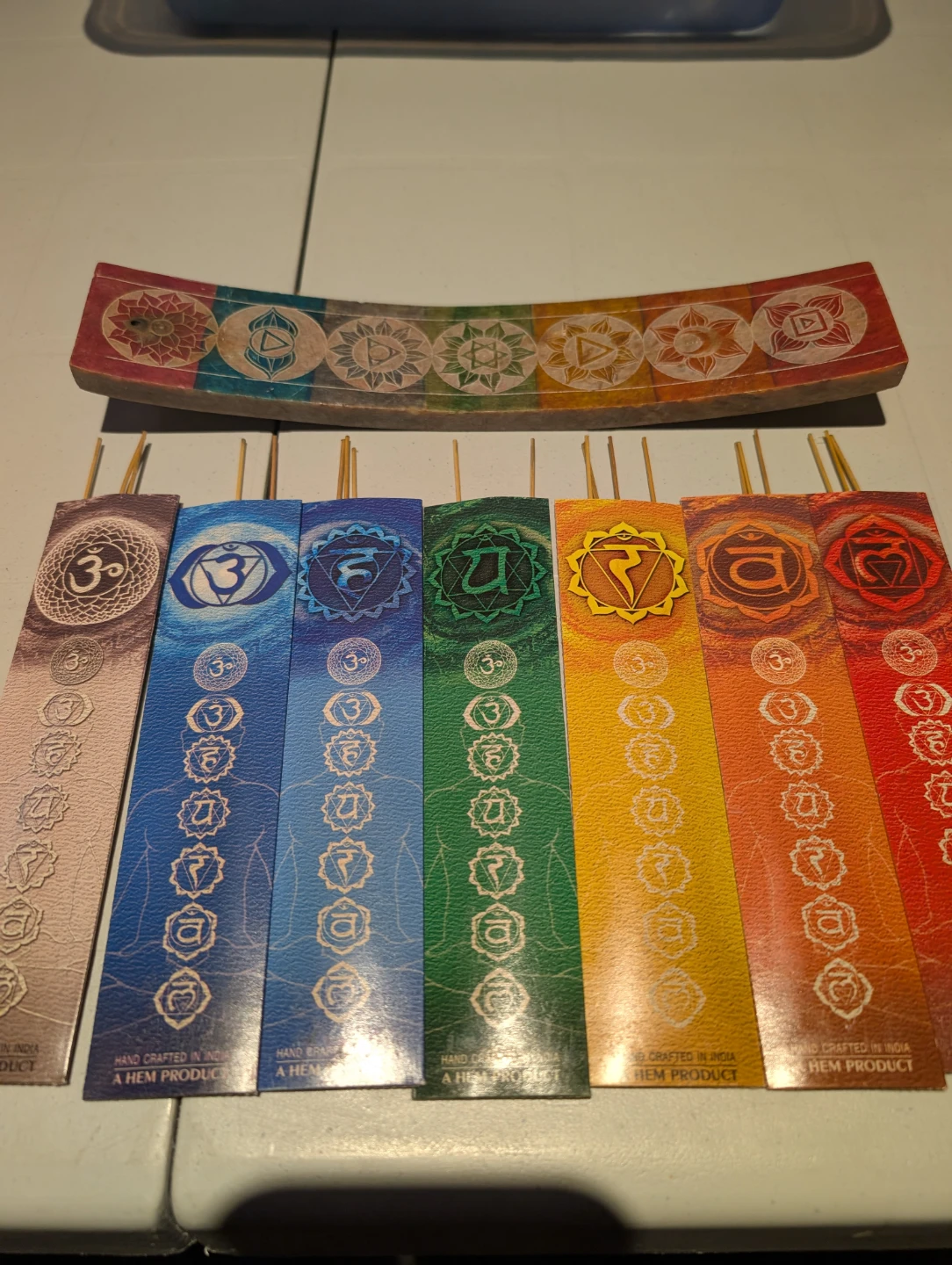 Chakra Incense Burner with Incense Sticks