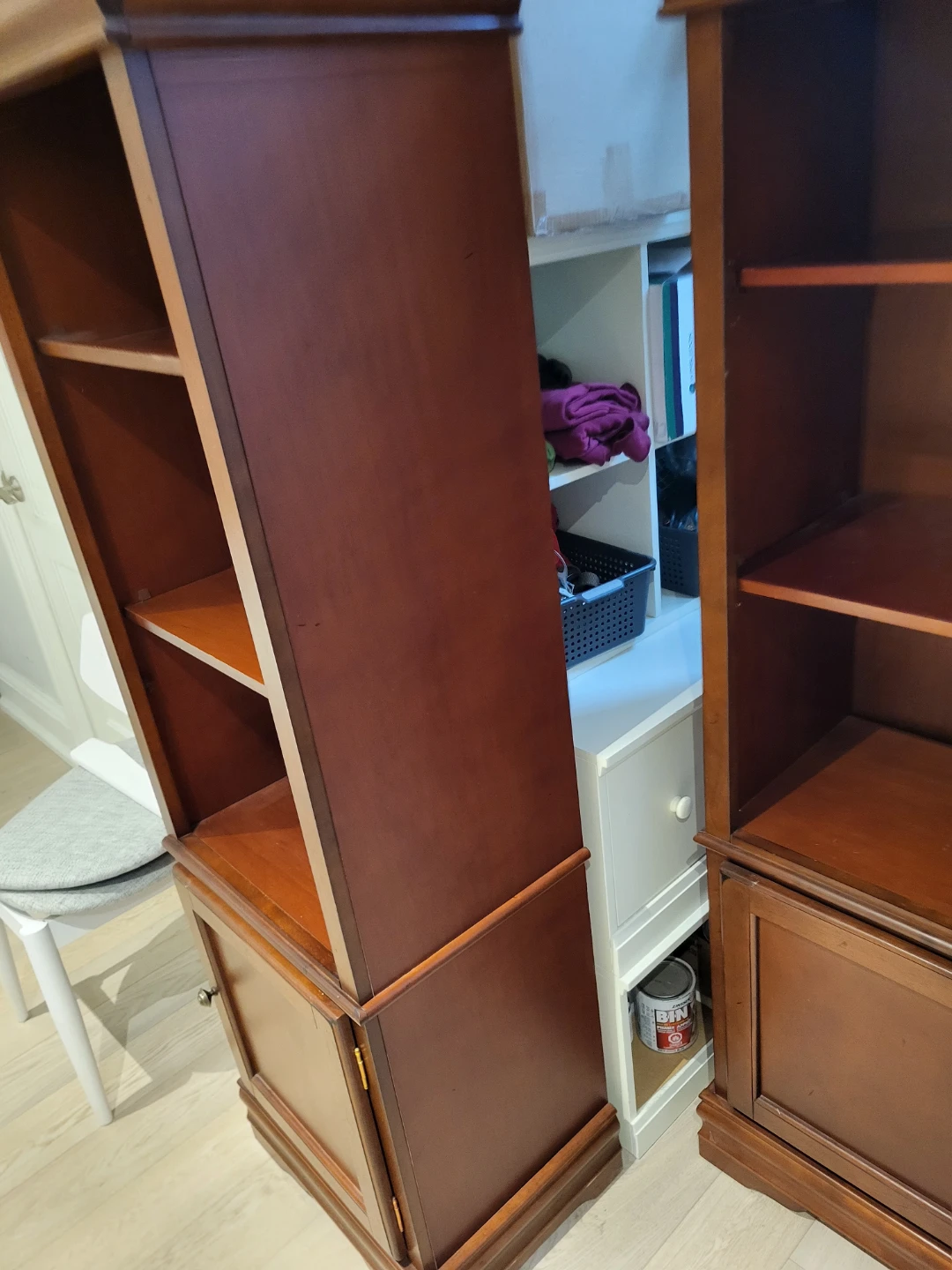 Wooden Bookcase with Cabinet - photo 4