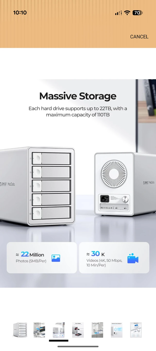 ORICO MacData 5-Bay External Hard Drive Enclosure - photo 3