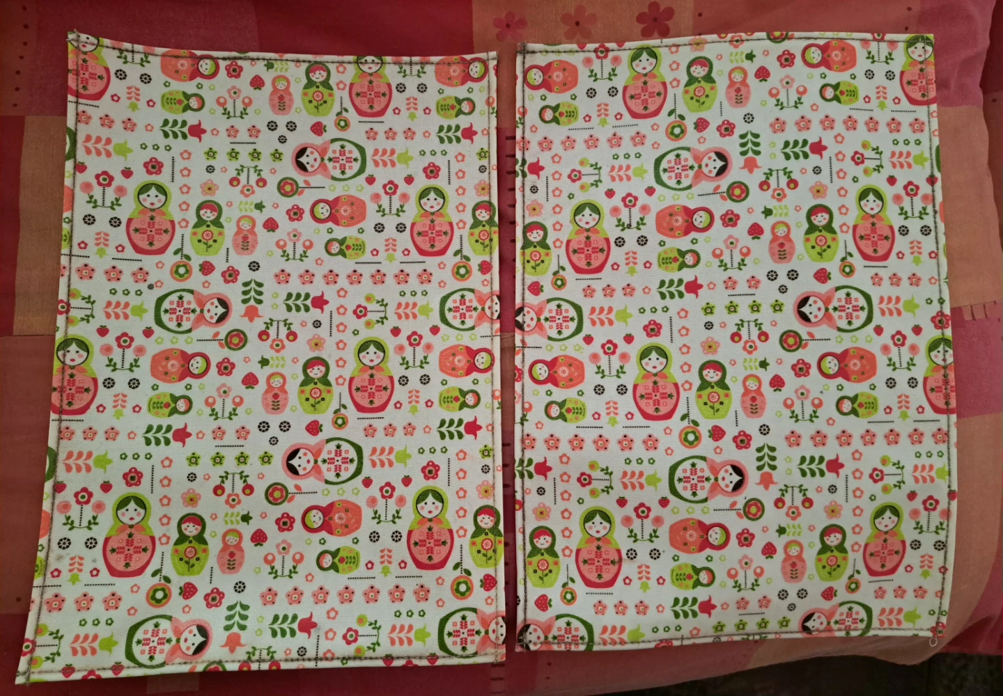 Sugar Booger by P&J 2 Nesting Matryoshka Dolls Placemats