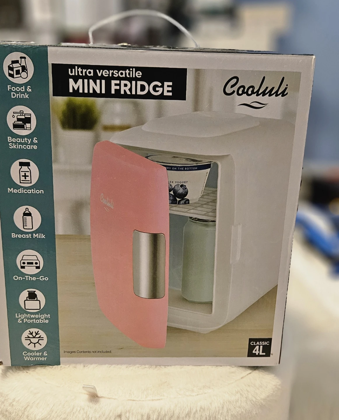 Cooluli Classic 4L Mini Fridge - Pink