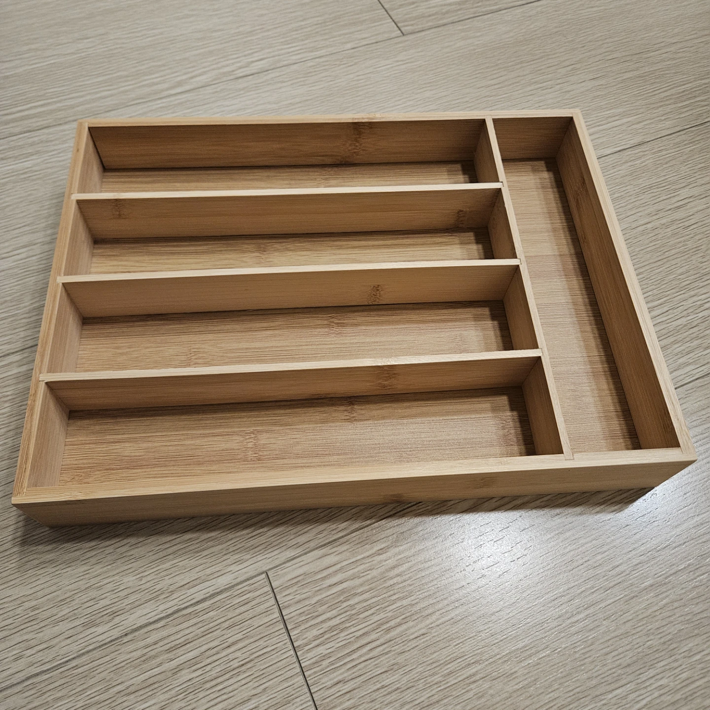 Bamboo Cutlery Organizer Tray