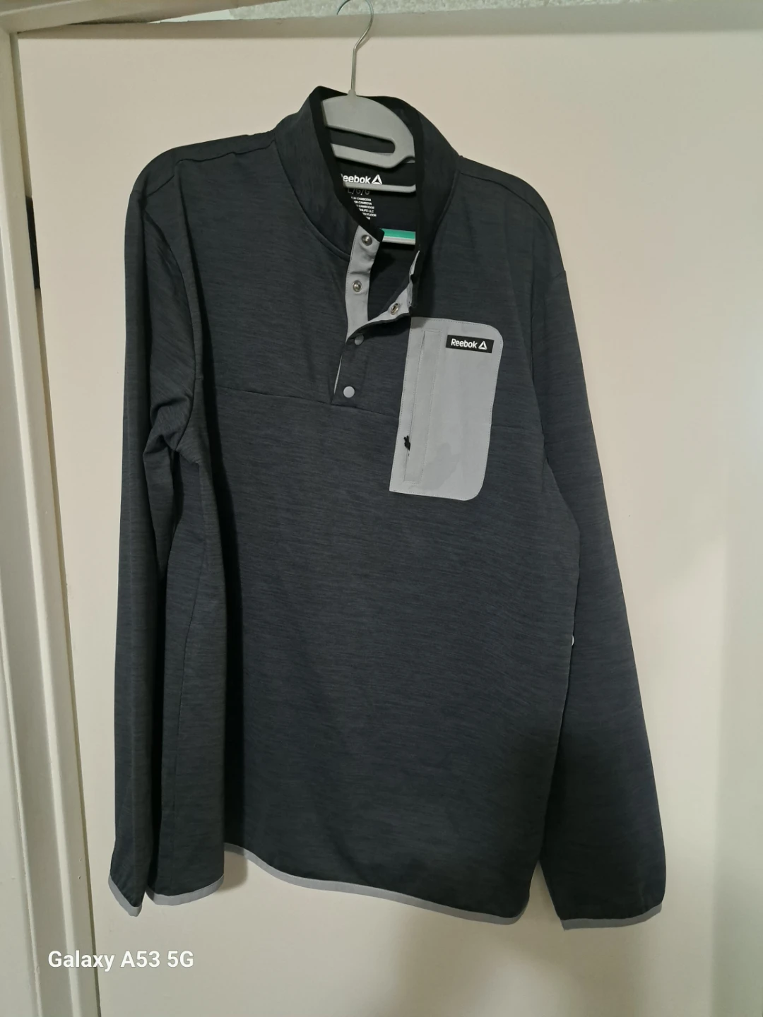 Reebok Men's Long Sleeve Snap Collar Shirt - Size L/G