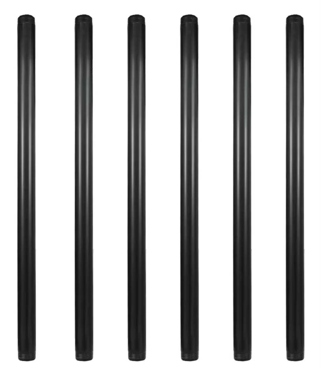 GeilSpace 6 Pack 3/4" × 18" Pre-Cut Black