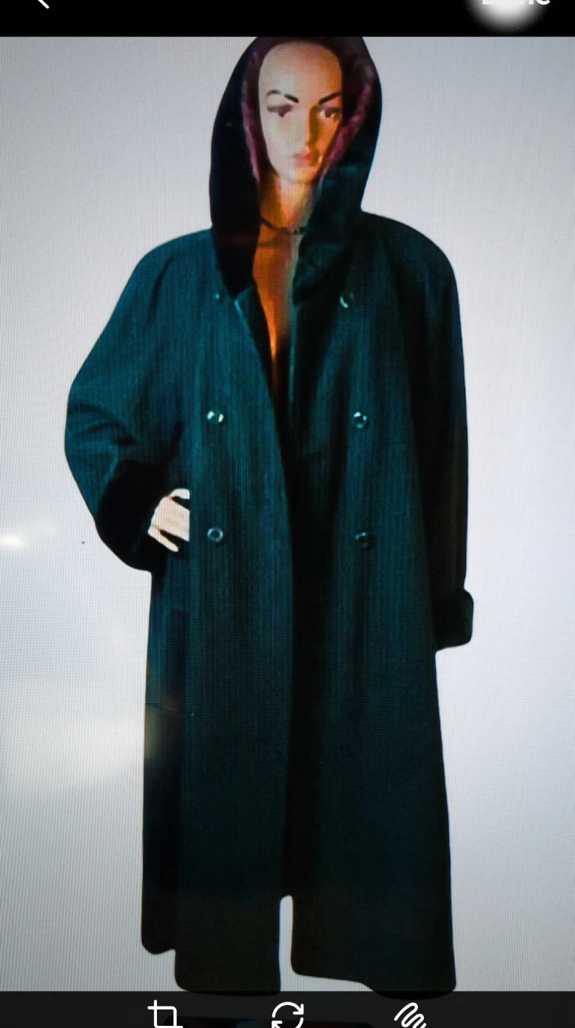 Women's Wool Blend Coat with Fur Trim