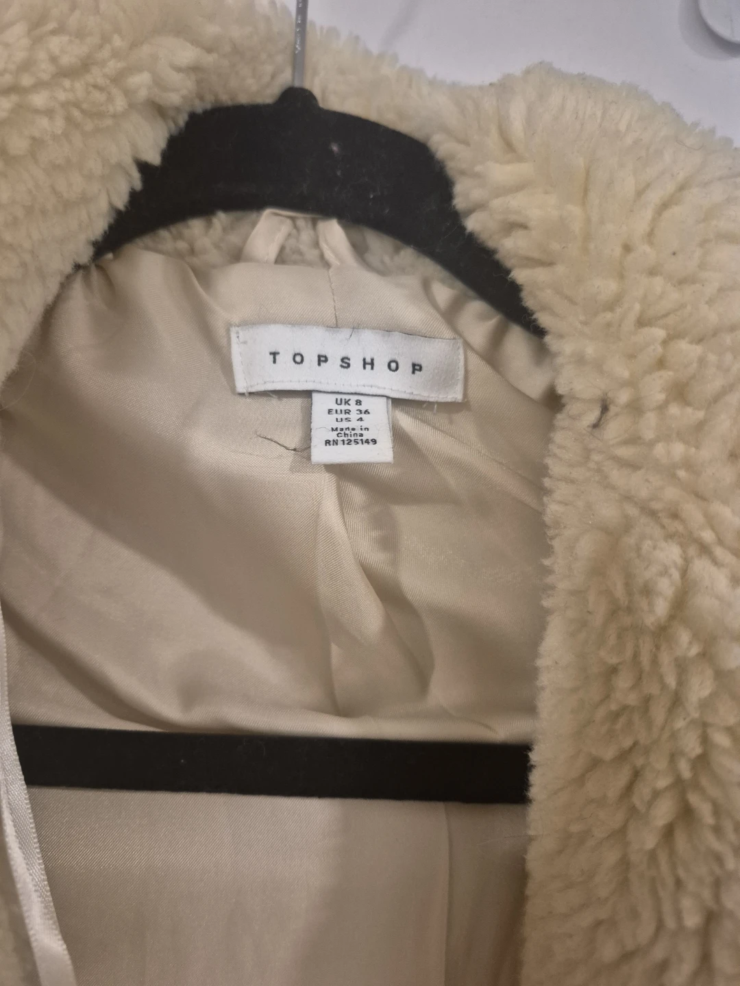 Topshop Teddy Coat Cream - photo 2