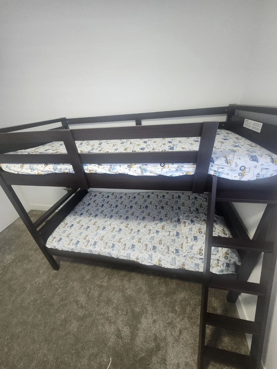 Dark Brown Wooden Bunk Bed - photo 2