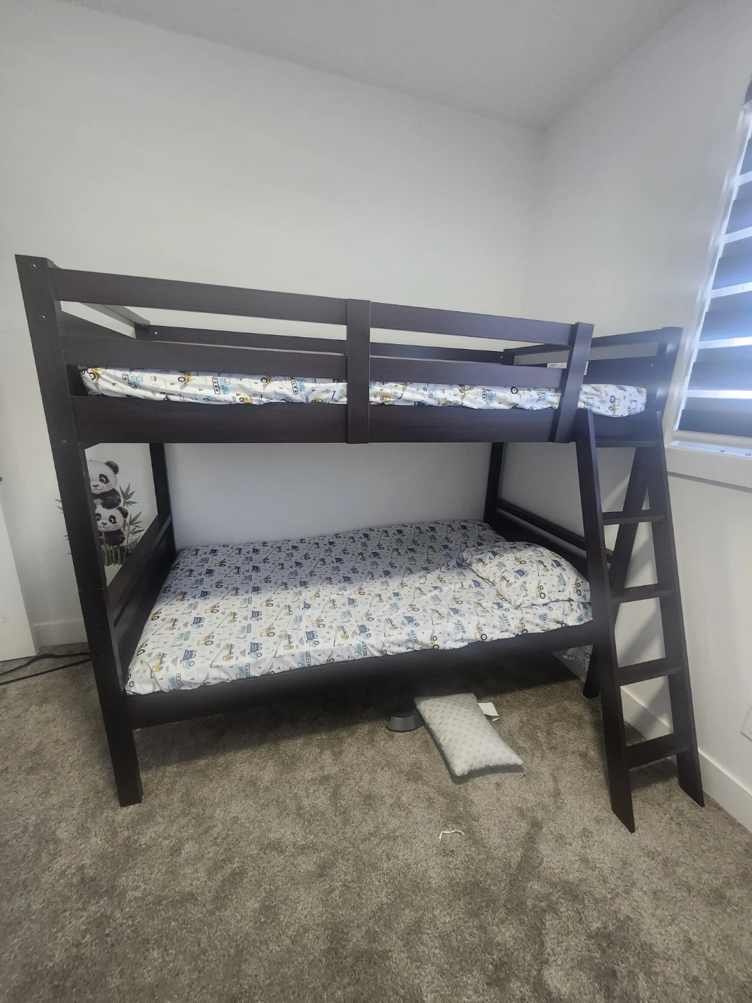 Dark Brown Wooden Bunk Bed - photo 5