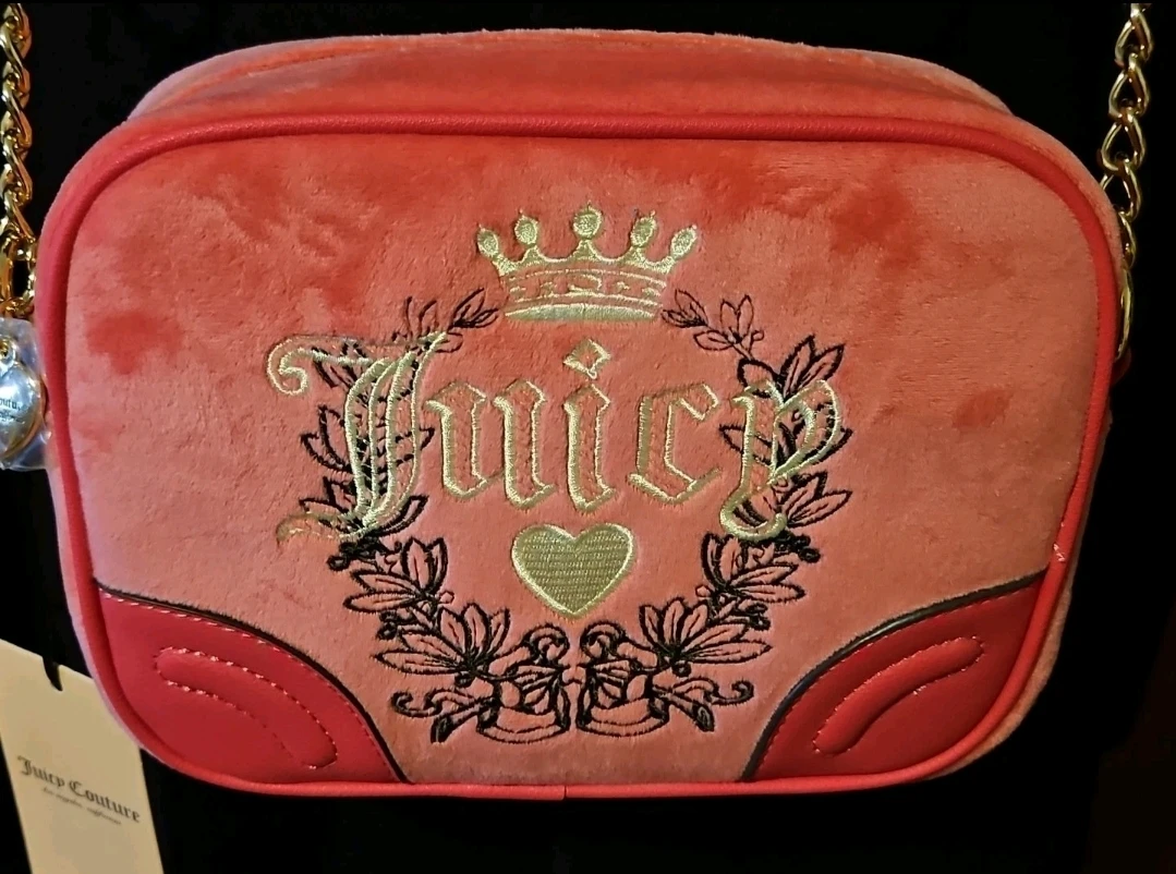 Juicy Couture Velour Crossbody Bag - Pink - photo 4