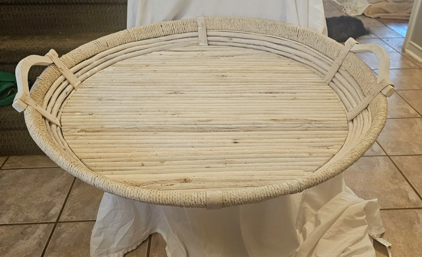 Large Wooden Round Decorative Tray - photo 3